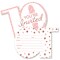 Big Dot of Happiness 10th Pink Rose Gold Birthday - Shaped Fill-In Invitations - Happy Birthday Party Invitation Cards with Envelopes - Set of 12